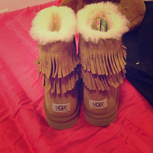 Moccasin Ugg Boots ❤️ 10/10 Shape - Picture 1 of 4