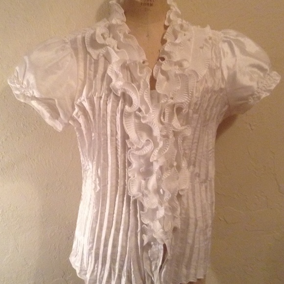 White  polyester dress shirt