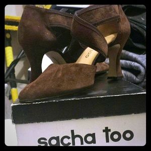 Sasha Too italian suede leather shoes heels