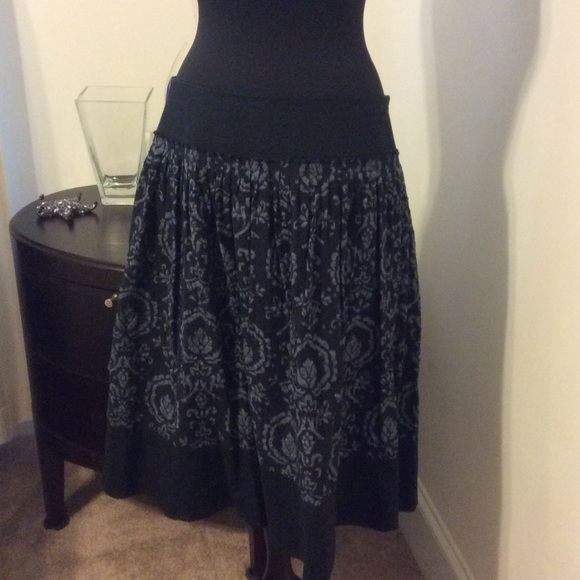 Pattern Grey Black Skirt