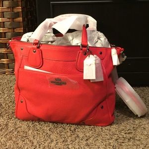 Brand new Coach Mickie Sachel purse in Cardinal