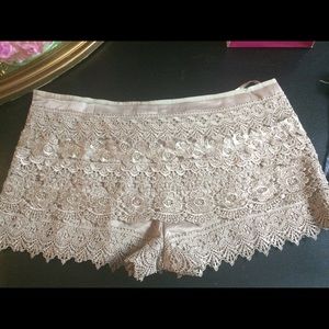 Beautiful Gold Lace Shorts