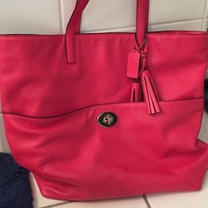 Large coach pink purse