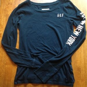 Abercrombie long sleeve tshirt navy