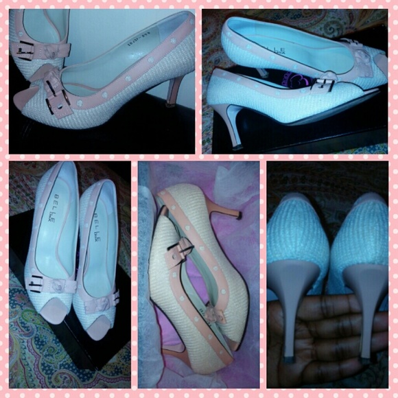 Gorgeous Pink Peep Toe Pumps - Picture 2 of 4