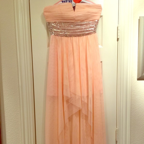 Beautiful peach asymmetrical dress