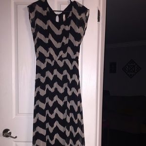 Black & Nude Maxi Dress