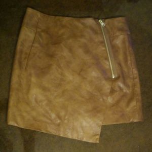 Brown faux skirt from H&M