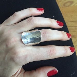 Sterling Silver Shiny Curve Ring