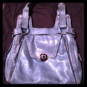 Kooba used blue leather handbag