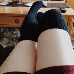 Black knee high socks