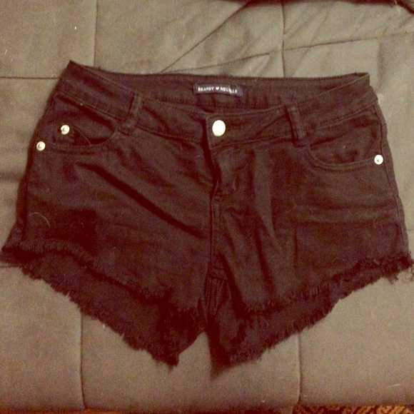 Brandy Melville Pants - Frayed black Brandy Melville shorts