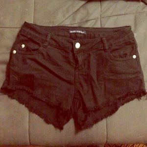 Frayed black Brandy Melville shorts