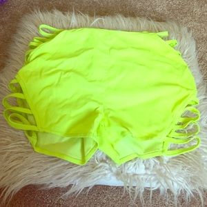 💖SALE💖NWOT Neon Caged Booty Shorts