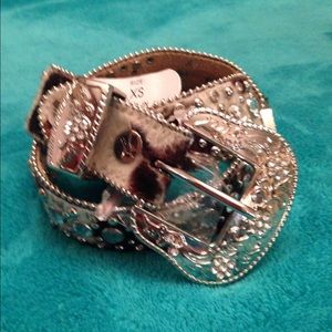 Kids cowhide bling belt! So cute!