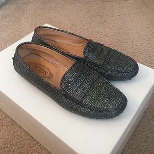 Tods silver and black