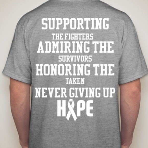 Cure brain cancer 100% cotton T-shirt - Picture 2 of 3