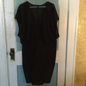 Plus size Black multi fabric dress