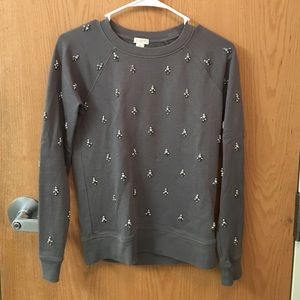 Jcrew embellishes sweatshirt