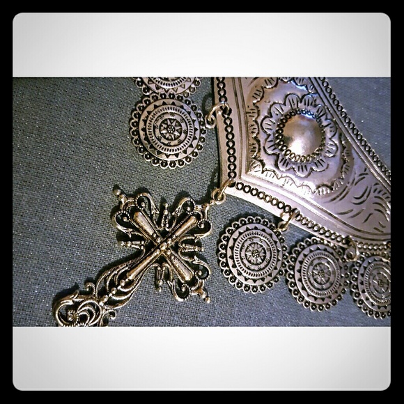 Silver cross necklace