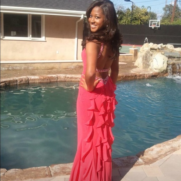 Coral Prom dress