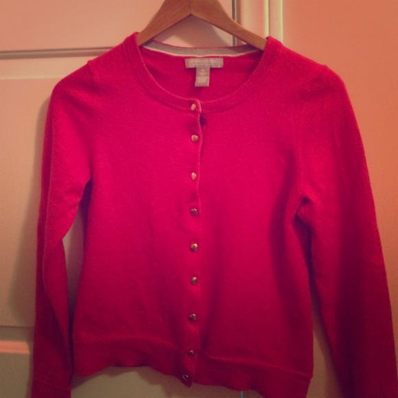 Neon pink fine merino cardigan - Picture 1 of 1