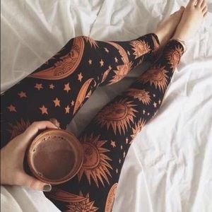 Celestial sun and moon pants