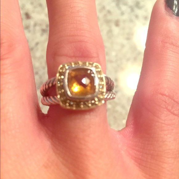 David Yurman  Petite Citrine Albion Ring