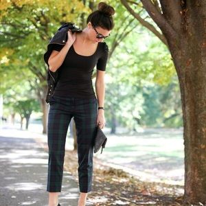 Ann Taylor LOFT Plaid Julie Skinny Ankle Pant