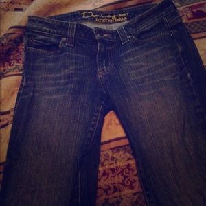 Barley worn daisy Fuentes jeans