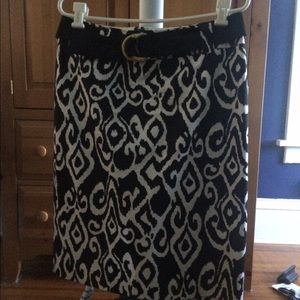 Skirt, Black and White