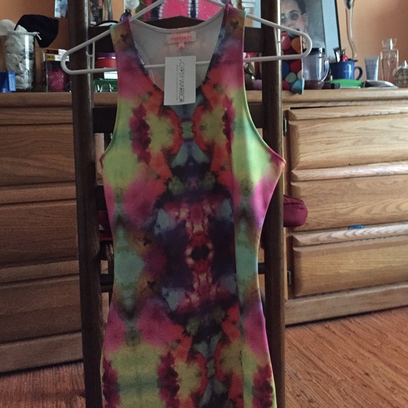 Tie dye bodycon dress