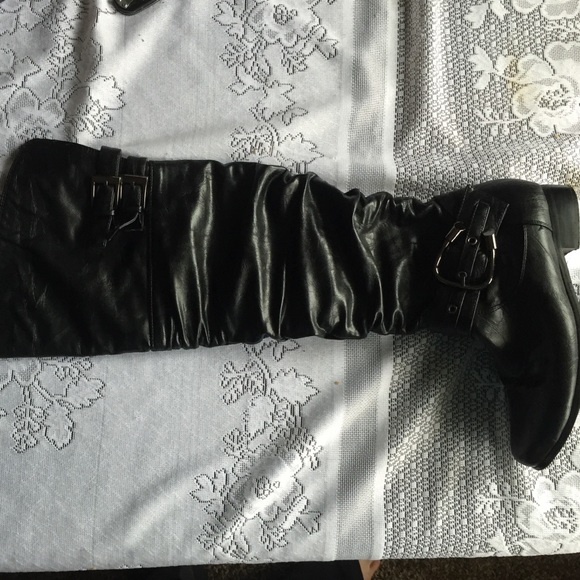 Black knee high boots from Macy's