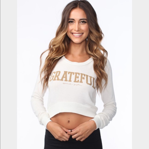 Spiritual gangster crop savasana pullover