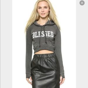 Spiritual gangster Blessed cropped hoodie