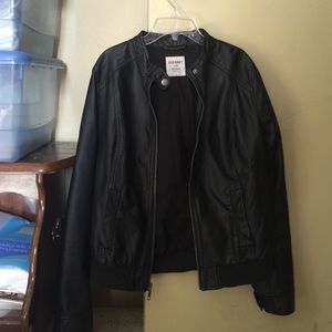 Faux leather jacket
