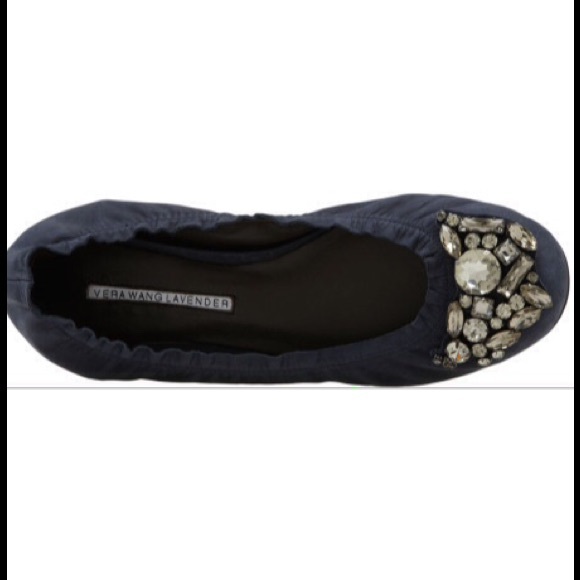 Vera Wang Lavender Label Blue Suede Millie Flat - Picture 2 of 4