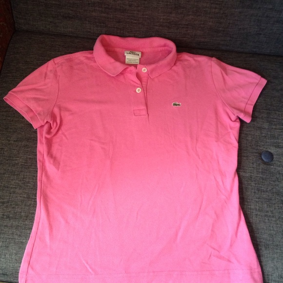 Pink Lacoste polo shirt