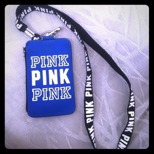 PINK royal blue lanyard