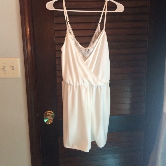 Soft white tank romper