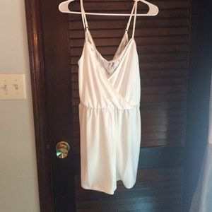 Soft white tank romper