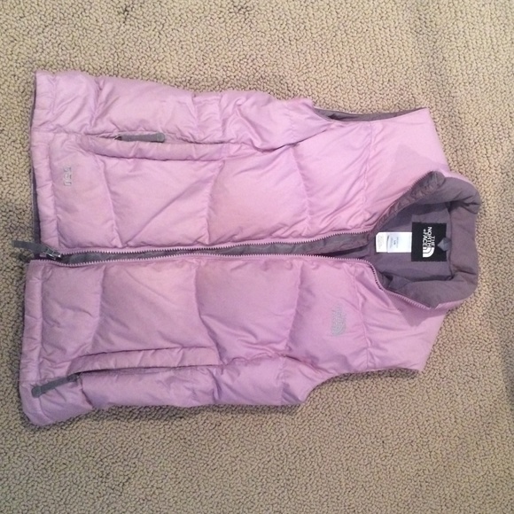 Girls purple North Face Vest