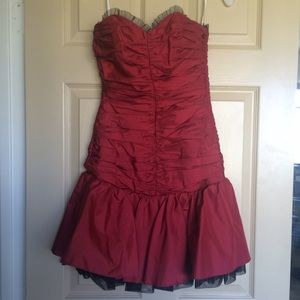 Betsy Johnson red and black party dress.