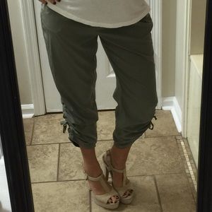 Chico's Green Military Cargo Pants