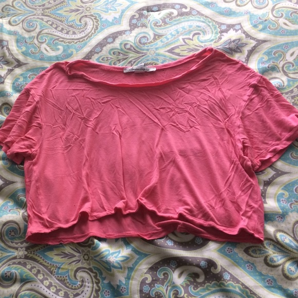 pink crop top