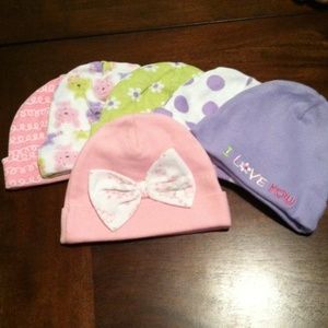 Baby girl nightgowns and caps