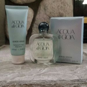 Acqua di gioia perfume and lotion