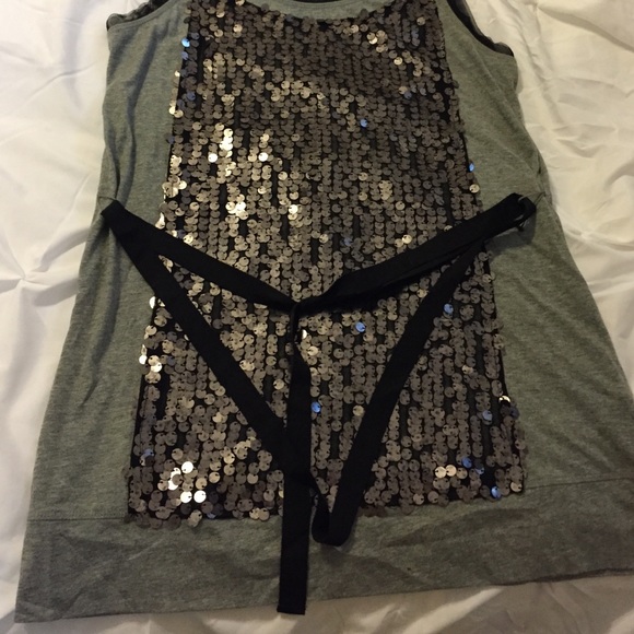 Vera Wang gray and sequins top from Kohls.