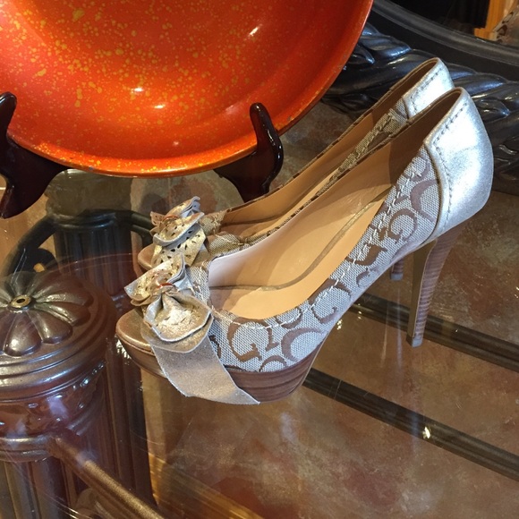 Guess gold heels