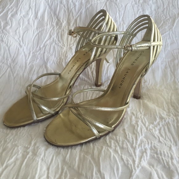 Chinese Laundry gold heels